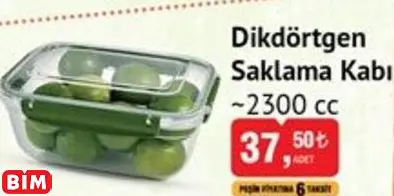 DİKDÖRTGEN SAKLAMA KABI